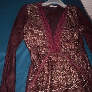 Charlotte Russe burgundy dress